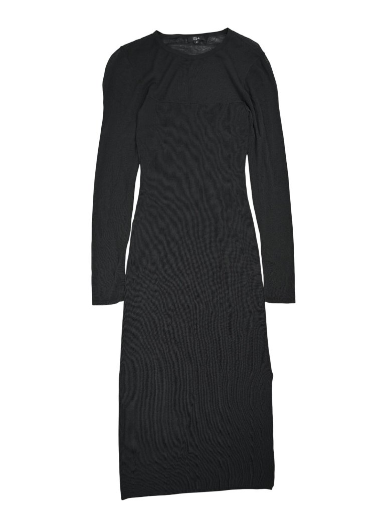 Rails Luz Sheer Yoke Midi Dress In Black